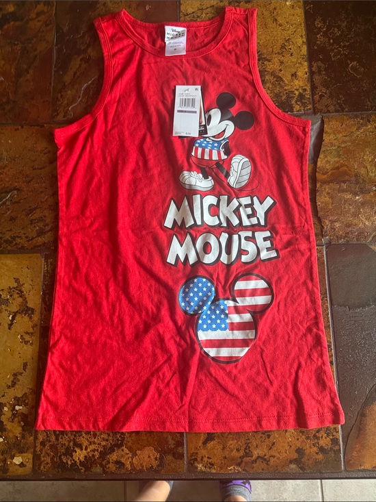Disney Tops - Disney Red Mickey Mouse Patriotic Tank Top (188)